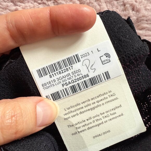 Gucci GG Monogram lurex tights - Picture 5 of 8